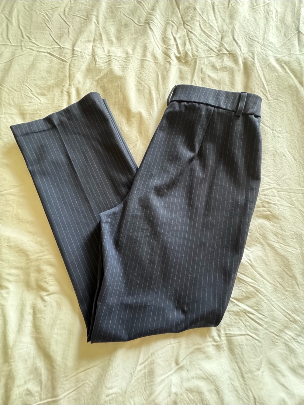 Rafaella Men's Charcoal Pinstripe Dress Pants